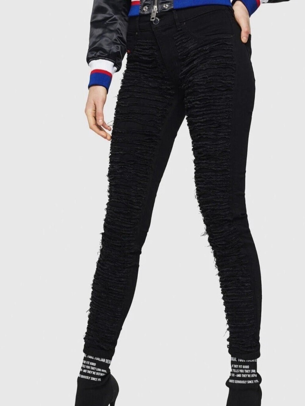 Diesel 27x32 Dhary 0686M Distressed Women's Denim Pants DRKSHOW Punk